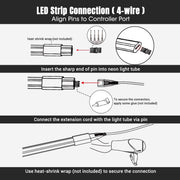 DIY Waterproof LED Neon Rope Light Multi-Color(16) App RF Remote 120V