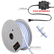 DIY Hardwire 120V Waterproof LED Neon Rope Light RGBW App RF Remote