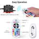 DIY Hardwire 120V Waterproof LED Neon Rope Light RGBW App RF Remote