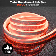 DIY 50ft Waterproof LED Neon Rope Light RGBW App RF Remote 120V
