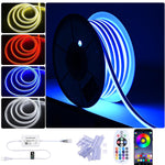 DIY 50ft Waterproof LED Neon Rope Light Multi-Color(16) App RF Remote