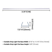 DIY 11/16" Clear Plastic U Channel 3ft 5ct/pk