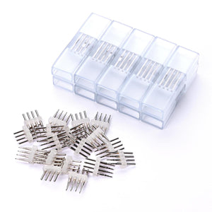 DIY 4-Wire Splice Connector for Neon Lights Multi-Color 18x8mm 10Set/pk