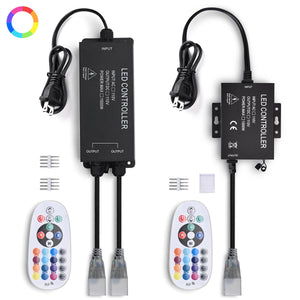 DIY 110V Controller + RF Remote for LED Neon Light Multi-Color(RGBW)