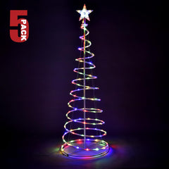 5' LED Lighted Xmas Spiral Tree Indoor & Outdoor