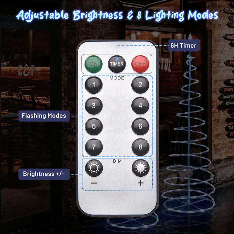 5' LED Lighted Xmas Spiral Tree Indoor & Outdoor