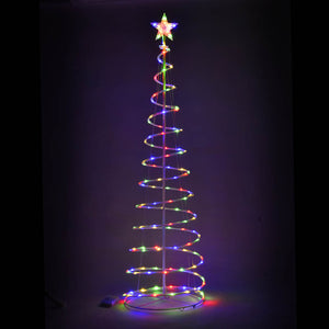 DIY 6' RGBY LED Spiral Christmas Tree Indoor & Outdoor