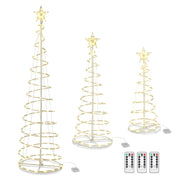 DIY Spiral Christmas Tree Set Battery Powered-6ft 4ft 3ft included