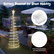 DIY Spiral Christmas Tree Set Battery Powered-6ft 4ft 3ft included