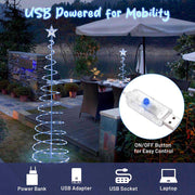 Spiral Christmas Tree Set USB Powered-6ft 4ft 3ft included