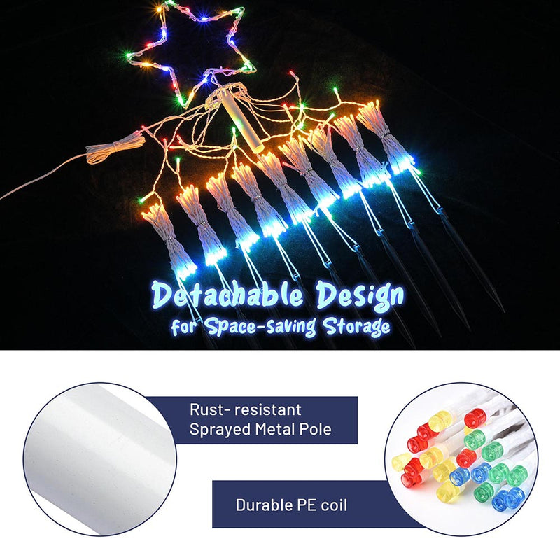 Christmas Tree String Light with Pole & Star