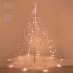 Christmas Tree String Light with Pole & Star