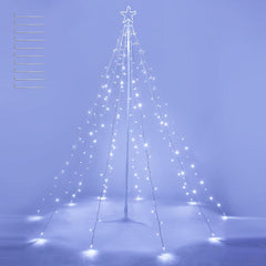 Christmas Tree String Light with Pole & Star