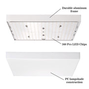 DIY Square LED Ceiling Light Flush Mount Dimmable w/ Remote 36W