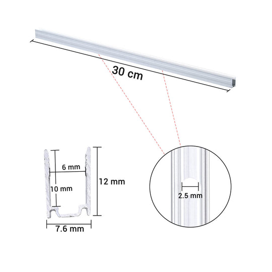 DIY Aluminum U Channel 6x10mm for 2700K LED Neon Rope Light