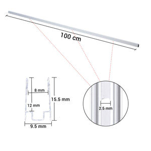 DIY Aluminum U Channel 8x12mm for RGBW LED Neon Rope Light