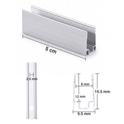 DIY Aluminum U Channel 8x12mm for RGBW LED Neon Rope Light