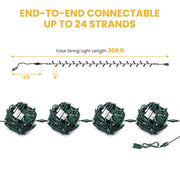 DIY 110V 5mm Light Strand LED String Light Commercial Grade(4x50ft)