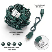 DIY 110V Mini String Light Outdoor Waterproof Connectable (4x50ft)