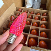DIY Faceted C9 Replacement Christmas Light Bulbs E17 Base 25ct/pk