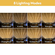 DIY 120V LED Icicle Lights 29.5ft, 10 Strands, 9,000 5mm LEDs, 4" Drop Spacing