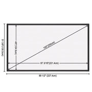 DIY Projector Screen Movie TV Home Theater Matte White 72"-120" 16:9