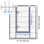 DIY 40" Tall Metal Dog Playpen Fence for Outdoor, Indoor, Camping