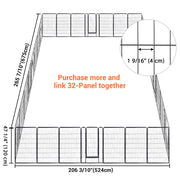 DIY 48" Tall Metal Dog Playpen Fence for Outdoor, Indoor, Camping