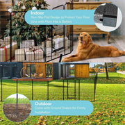 DIY 40" Tall Metal Dog Playpen Fence for Outdoor, Indoor, Camping