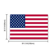 US American Flag Star Stripe with hoisting grommets