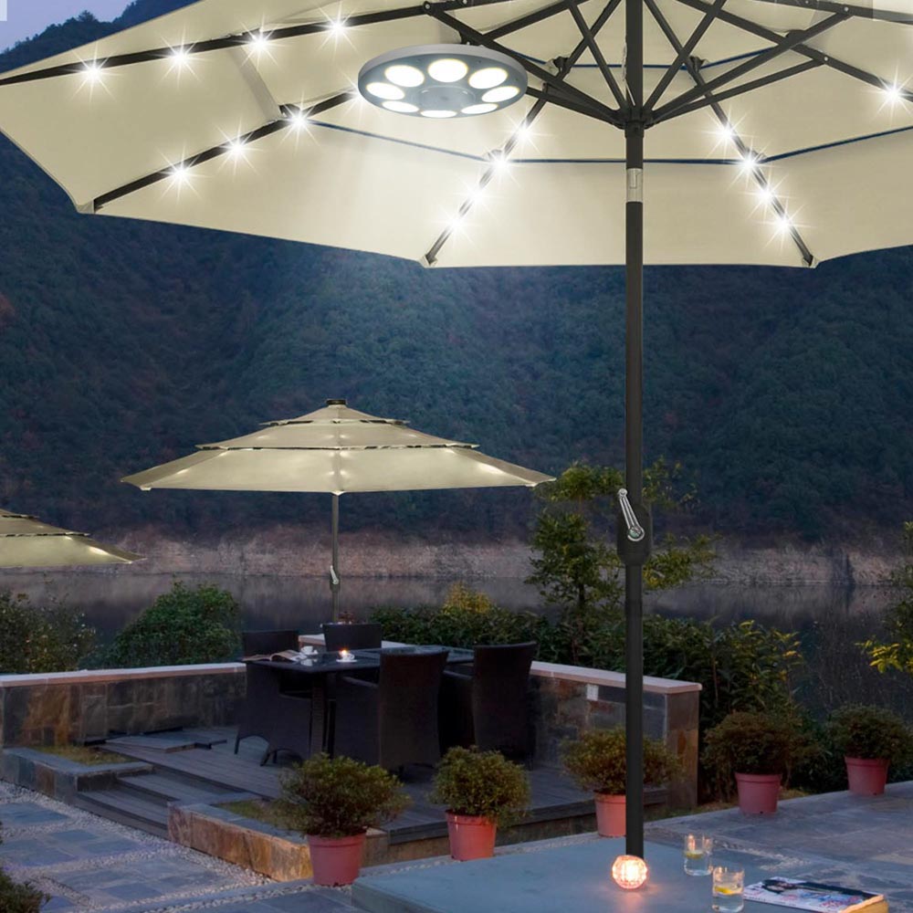 diy solar lights patio umbrella DIY Solar Flagpole Light Top Mounted D11/16"