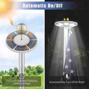 DIY Aluminum Flag Pole with Solar Light 13 Gauge (20/25/30FT Options)