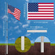 DIY Aluminum Telescoping Flagpole Kit with US Flag(20/25/30FT Options)