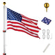 DIY 25 ft Aluminum Telescoping Flagpole Kit w/ US Flag