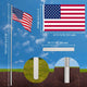 DIY 20 ft Aluminum Sectional Flagpole Kit with American Flag