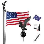 DIY 20 ft Aluminum Sectional Flag Pole Kit Luxury Eagle