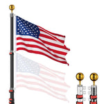 30 ft Aluminum Telescoping Flagpole Kit with US Flag