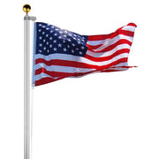 DIY Aluminum Sectional Flagpole Kit with US Flag(20/25/30FT Options)