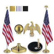 Set(2) 6ft Indoor Flag Poles with Stand (Ball Eagle Optional)