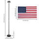 Set(2) 6ft Indoor Flag Poles with Stand (Ball Eagle Optional)