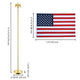 DIY Set(2) 6ft Indoor Flag Poles with Stand (Ball Eagle Optional)