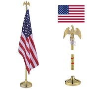 8ft Indoor Flag Pole with Stand (Ball Eagle Optional)