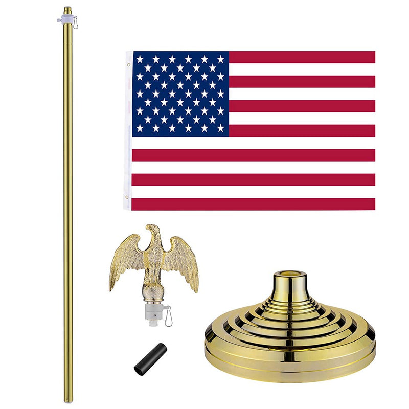 6ft Indoor Flag Pole with Stand (Ball Eagle Optional)