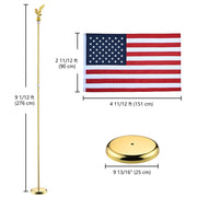 DIY 8ft Indoor Flag Pole with Stand (Ball Eagle Optional)