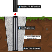 DIY 3in. Flag Pole Ground Sleeve for 10-Gauge Flag Poles