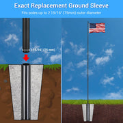 DIY 3in. Flag Pole Ground Sleeve for 10-Gauge Flag Poles