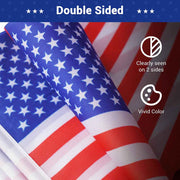 DIY 8"x5" Mini American Flags on Stick for Yard Bulk(12ct or 24ct)