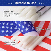 DIY 8"x5" Mini American Flags on Stick for Yard Bulk(12ct or 24ct)