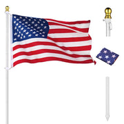 DIY 10ft Residential Flagpole Kit Sectional Aluminum Pole