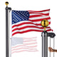 DIY 13Gauge Sectional Flag Pole with Solar Light Luxury Eagle (20/25/30FT)